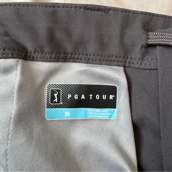 PGA TOUR Men's Golf Shorts Black Performance Stretch Size 36 Classic Fit - Picture 6 of 11